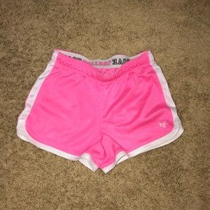 pink athletic shorts